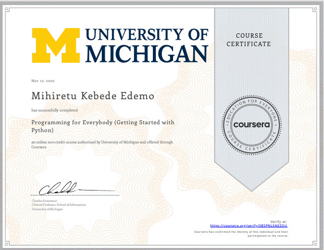 Certificate 1
